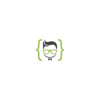 geek coding logo vector