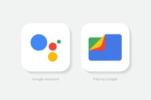 Goolge Assistant and Files by Google logo illustration vector