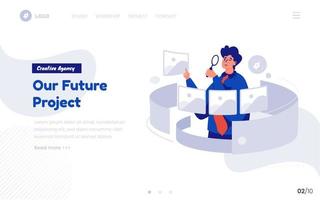 Our future project gallery concept for web or landing page vector