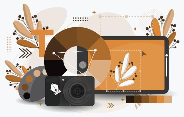 Graphic Designer Digital Drawing Tool Flat Design Illustration