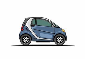 ilustración plana mini coche eléctrico vector