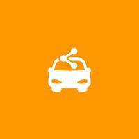 carsharing service icon for web and apps, car and share sign vector