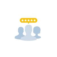 Customer review, feedback vector icon