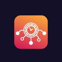 time management icon, vector sign