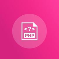 PHP code icon vector