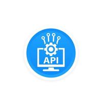 API, application programming interface icon, software integration concept vector