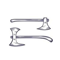 axes isolated on white, vector