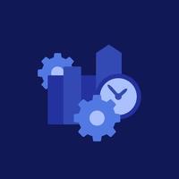 productivity, flat icon for web vector