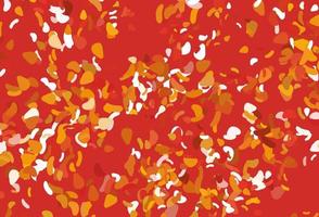 Light red, yellow vector backdrop with abstract shapes.