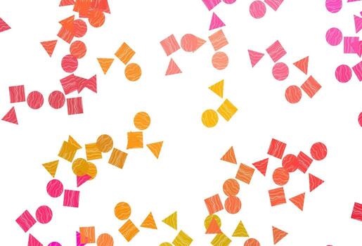 Light Pink, Yellow vector pattern in polygonal style with circles.