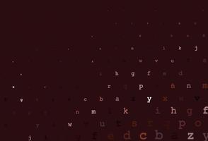 Dark red vector layout with latin alphabet.