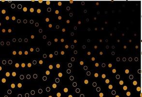 Dark Yellow, Orange vector cover with spots.