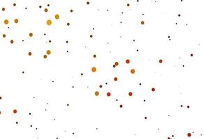 Light Yellow, Orange vector backdrop with dots.