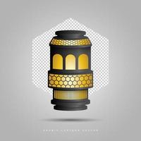 realistic arabic lantern vector design