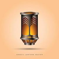 realistic arabic lantern vector design