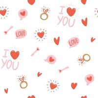 Seamless pattern for Valentine's Day vector