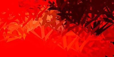 Light red, yellow vector texture with random triangles.