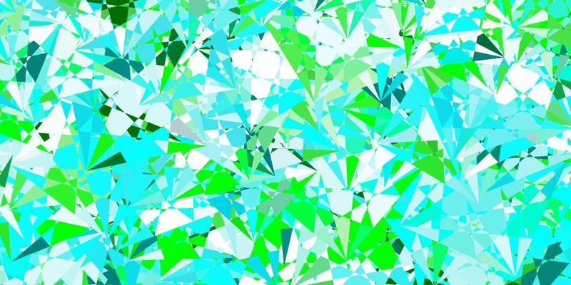 Light Blue, Green vector background with triangles.