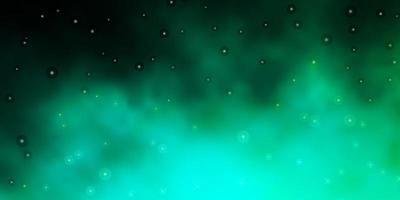 Light Green vector template with neon stars.