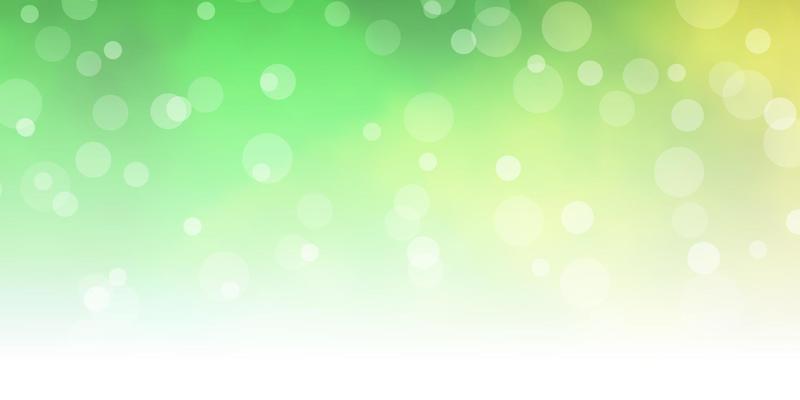 Light Green, Yellow vector background with circles.
