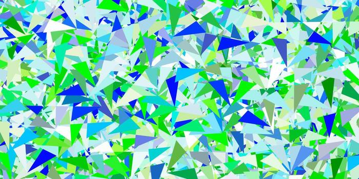 Light blue, green vector texture with random triangles.