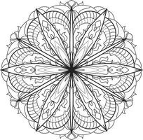 Circular Flower Mandala Free Vector