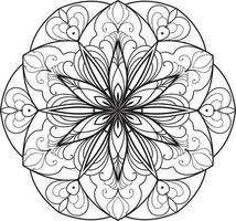 Circular Flower Mandala Free Vector