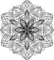 Mandala coloring page on White Free Vector