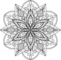 Mandala design colorings book pages for adults vector