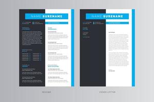 Professional Resume and Cover Letter Template. Pro Vector