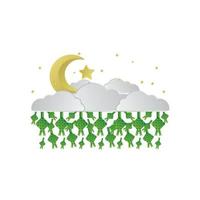 icon for ramadan and ied al fitr is mean moeslim icon and backgrond vector