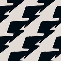 Creative black thunder backdrop seamless pattern on light gray background. Thunderbolt wallpaper. Lightning bolts. vector