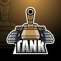 Tank mascot esport logo design vector
