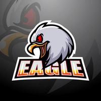 diseño de logotipo de esport de mascota de cabeza de águila vector