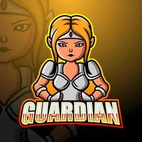 Guardian mascot esport logo design vector