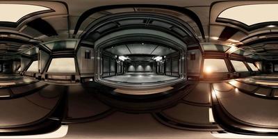 vr360 view of spaceship interior video