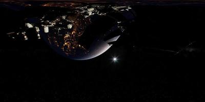 timelapse iss in virtual reality 360 graden video. internationaal Ruimtestation video