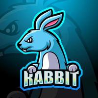 Rabbit mascot esport logo design vector