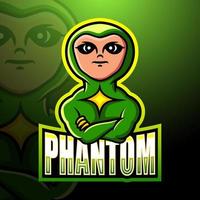 Phantom mascot esport logo design vector