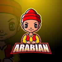 Arabian man mascot logo design vector