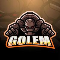 diseño de logotipo de esport de mascota golem vector