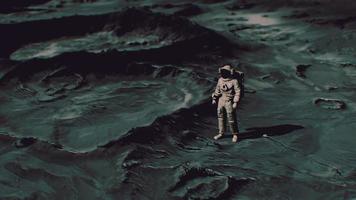 Astronaut on lunar landing mission. Elements of this image furnished by NASA video