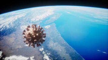 Coronavirus COVID-19 on the Earth orbit video