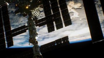 International Space Station. Elements of this image furnished by NASA video