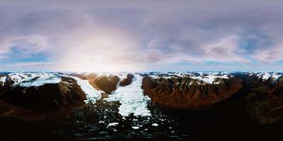 vr 360 panorama de la primavera ártica en spitsbergen video