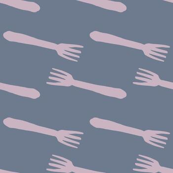 horquilla de patrones sin fisuras en un estilo sencillo. patrón de cubiertos. vector