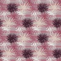 Ocean theme seamless pattern with white and purple sea urchins. Stripped background in lilac tones. Exotic stylized backdrop. vector