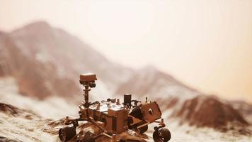 nyfikenhet mars rover utforska ytan av röd planet video