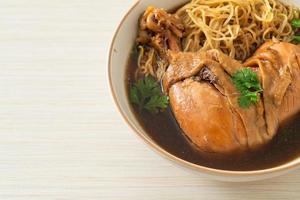 Noodles with Braised Chicken in Brown Soup photo