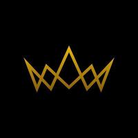 corona. vector logo de corona. imagen del logotipo de la corona real. signo simple de icono de corona. Ilustración de diseño de vector plano de icono de corona.